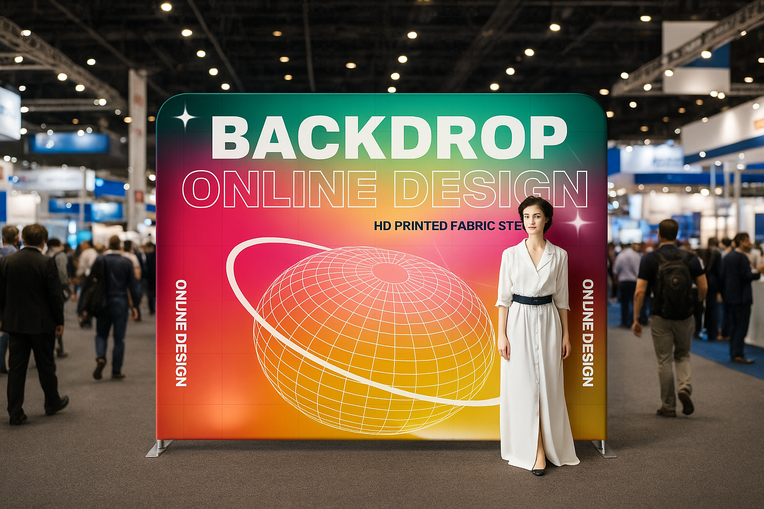 Amazon.com: Custom Tension Fabric Banner with Stand Trade Show